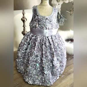 Baby's Blueberi boulevard silver embellished form dress Size 12 months
